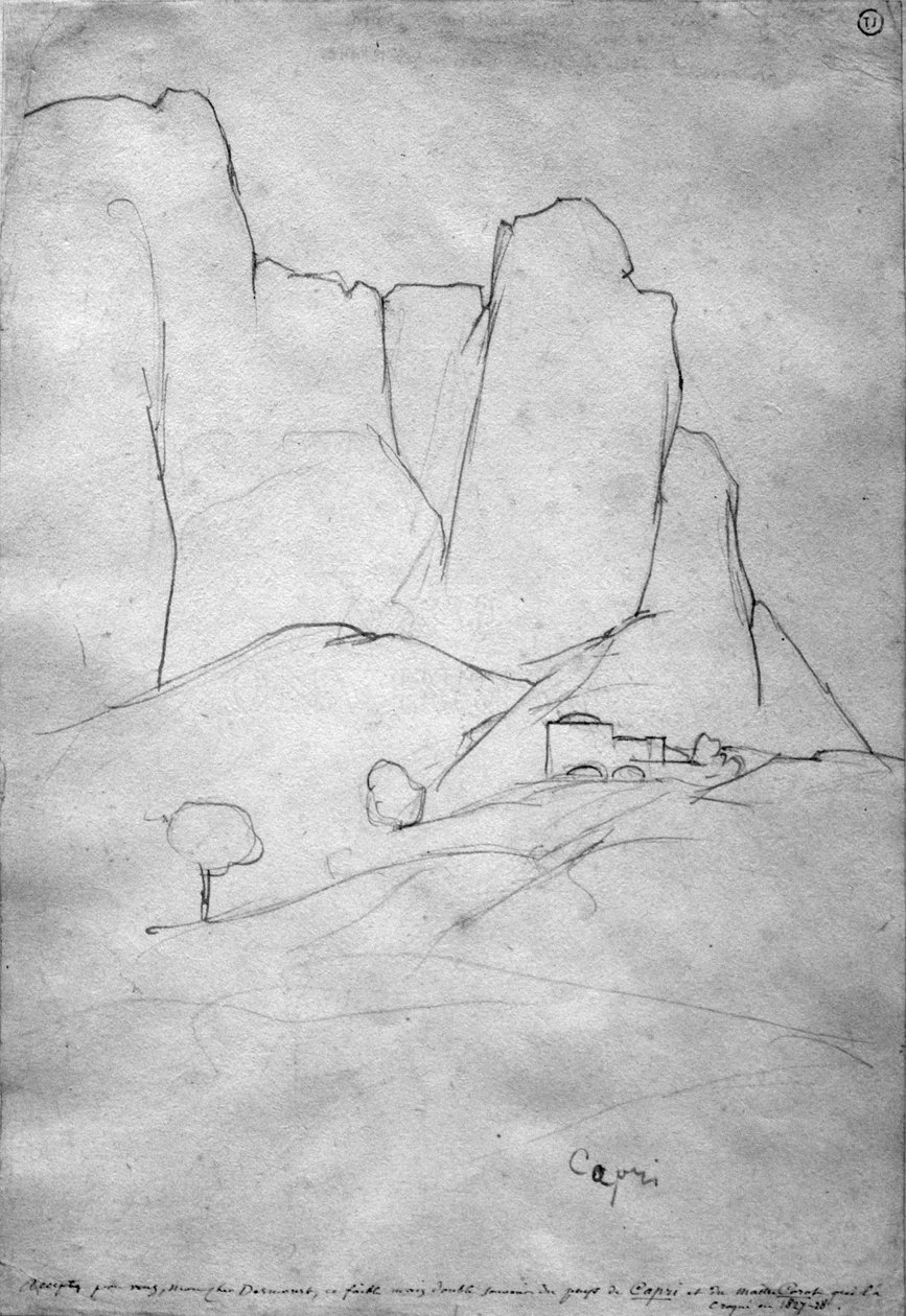Capri av Jean Baptiste Camille Corot