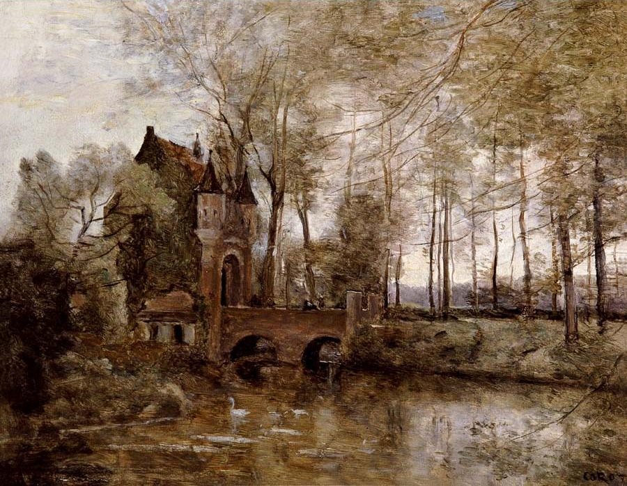 Chateau de Wagnonville av Jean Baptiste Camille Corot