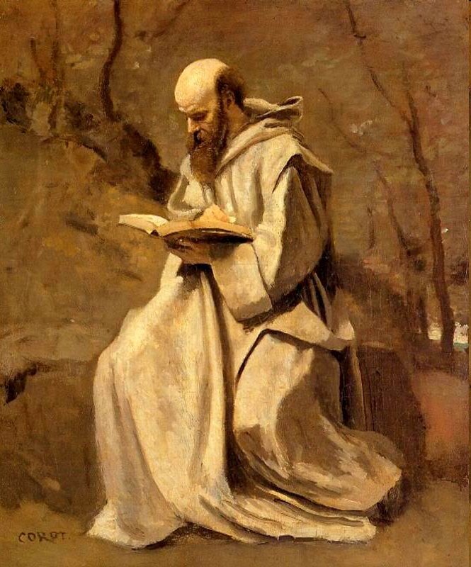 Corot munk lesebok av Jean Baptiste Camille Corot