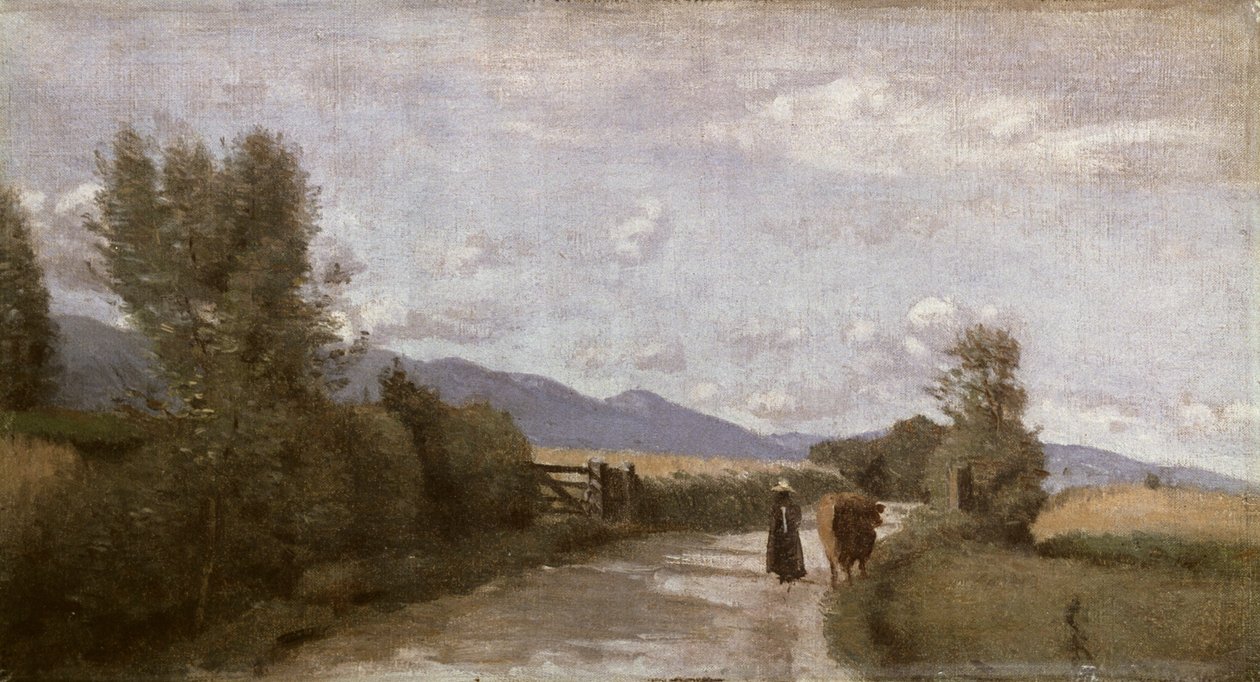Dardagny, Morgen, ca. 1853 av Jean Baptiste Camille Corot