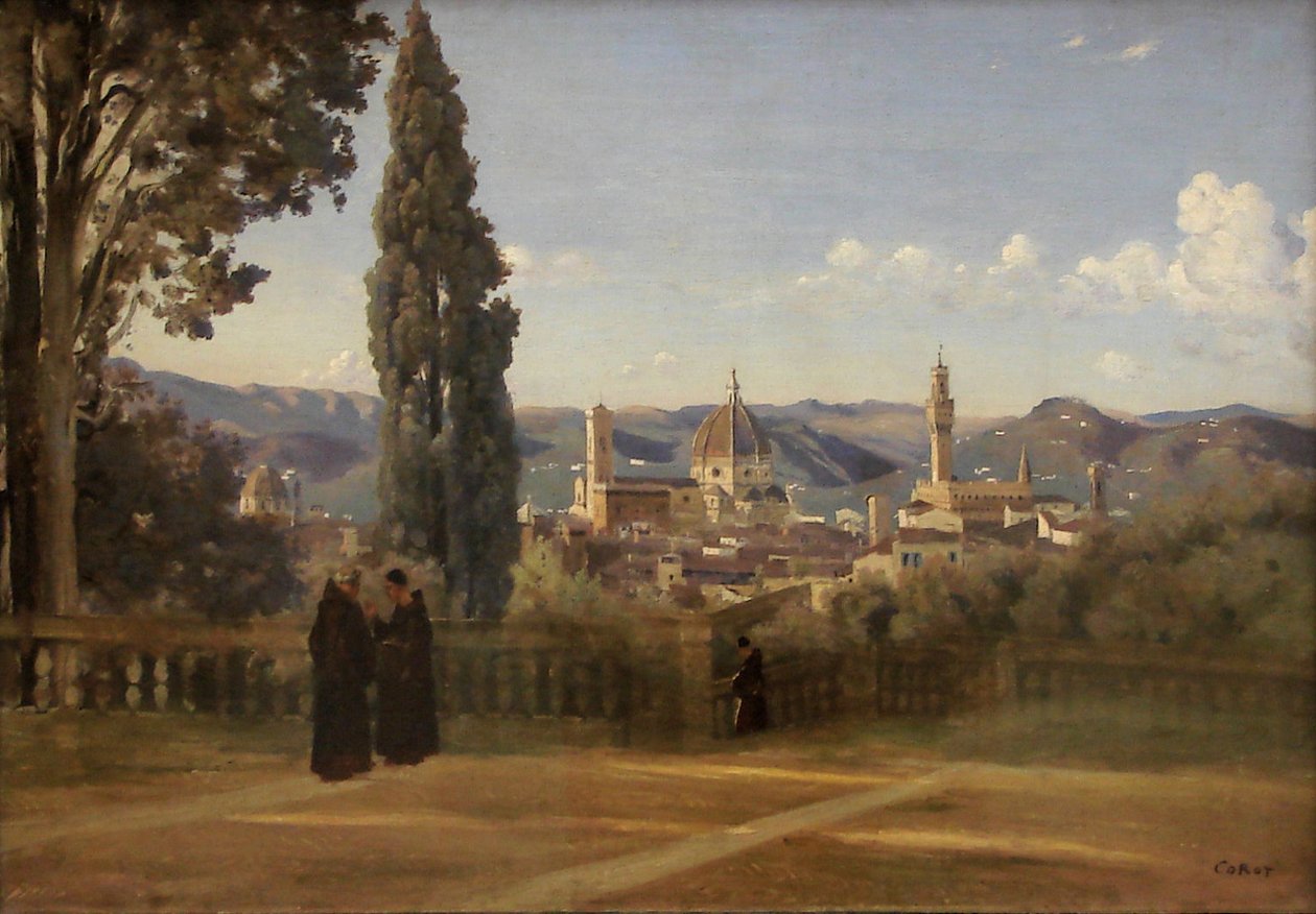 Firenze. Utsikt fra Boboli Gardens av Jean Baptiste Camille Corot