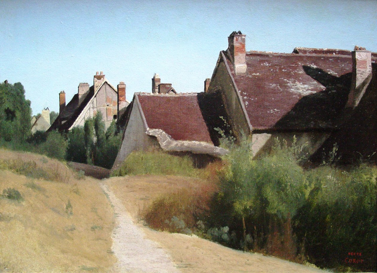 Hus nær Orleans av Jean Baptiste Camille Corot