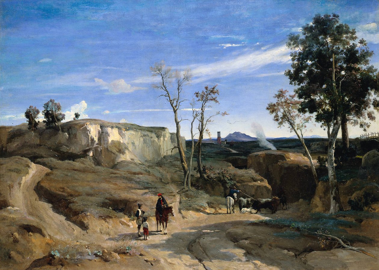 La Cervara, det romerske landskapet av Jean Baptiste Camille Corot