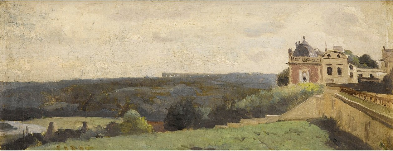 Terrassen til slottet Saint-Germain en Laye av Jean Baptiste Camille Corot