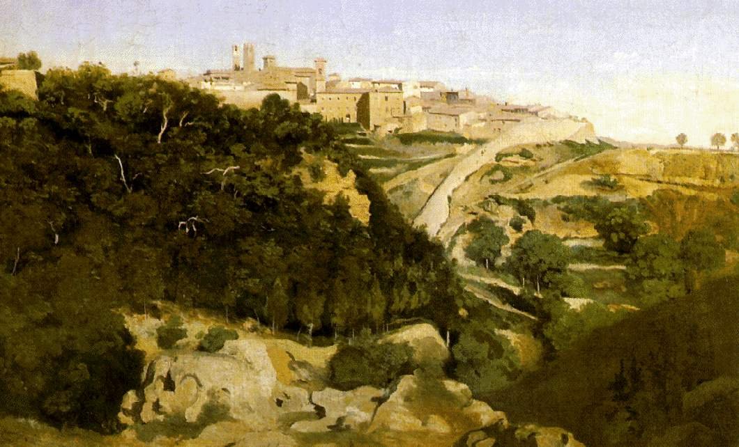 Landskap med byen av Jean Baptiste Camille Corot