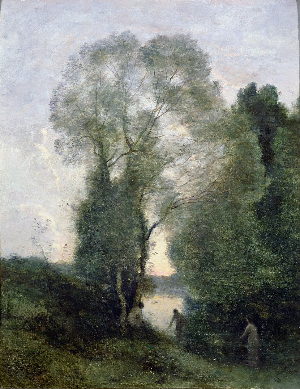 Svømmere av Jean Baptiste Camille Corot