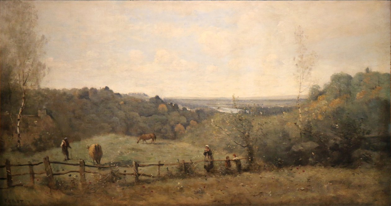 Sèvres høyder. Lukket beite av Jean Baptiste Camille Corot