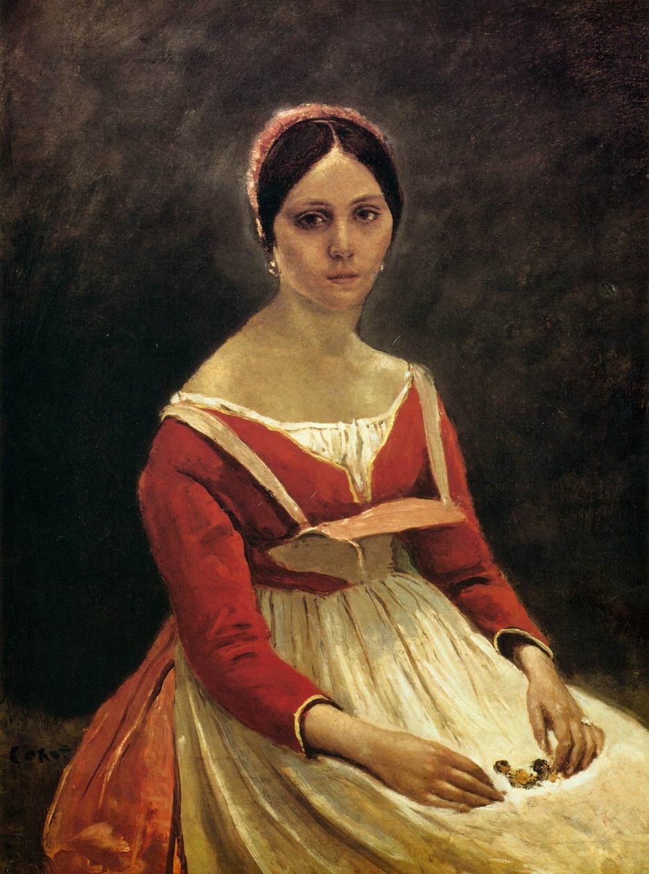 Madame Legois av Jean Baptiste Camille Corot