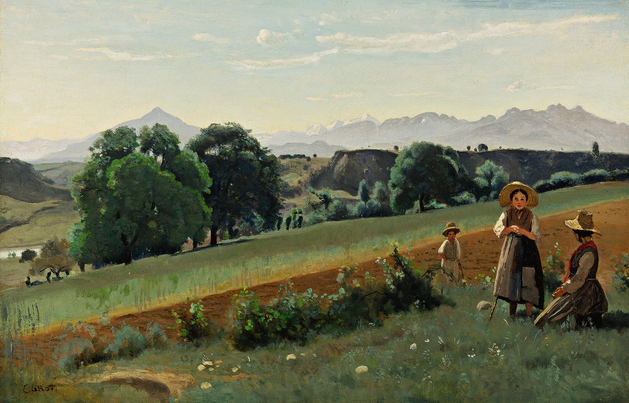 Mornex av Jean Baptiste Camille Corot