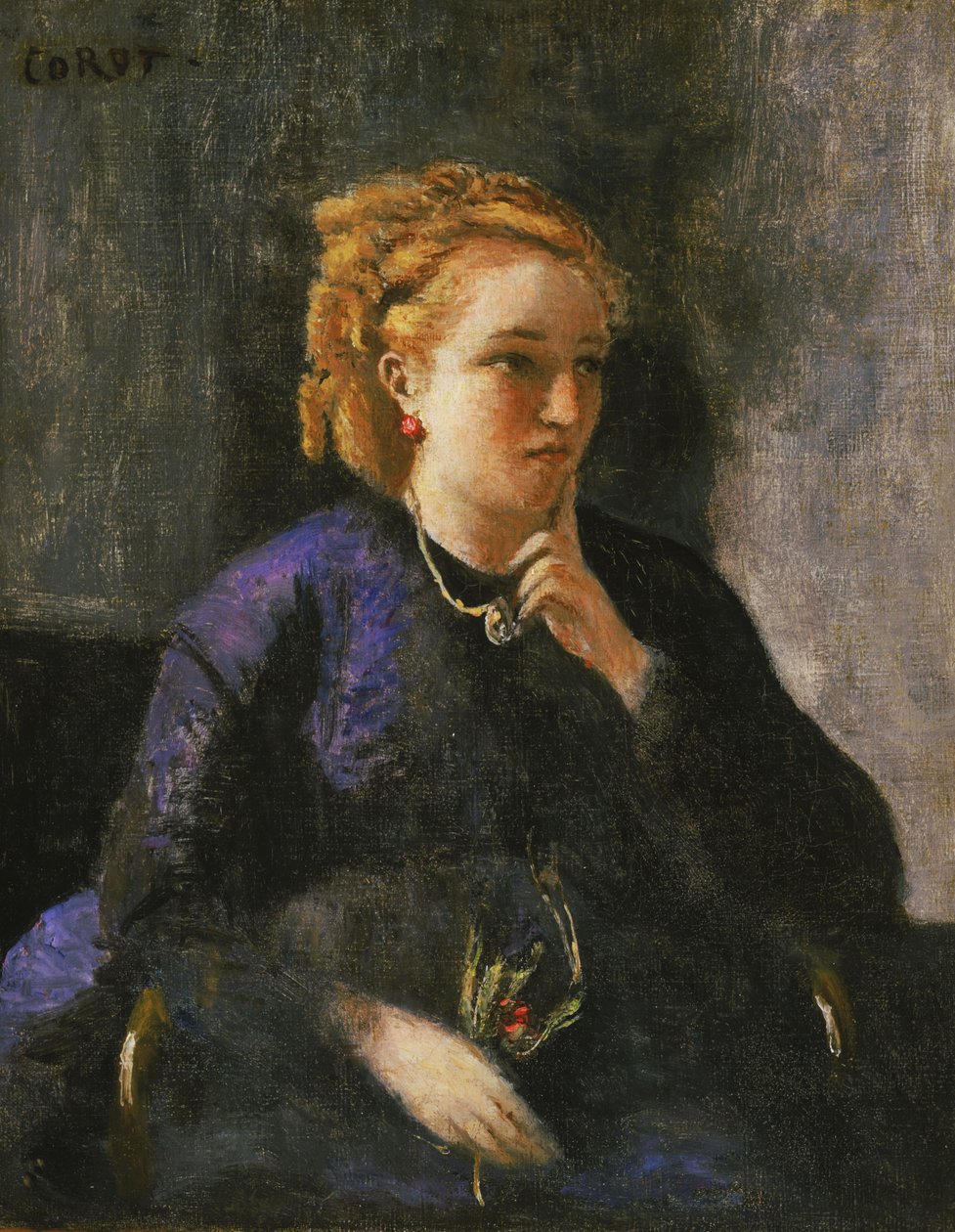 Portrett av en kvinne av Jean-Baptiste-Camille Corot