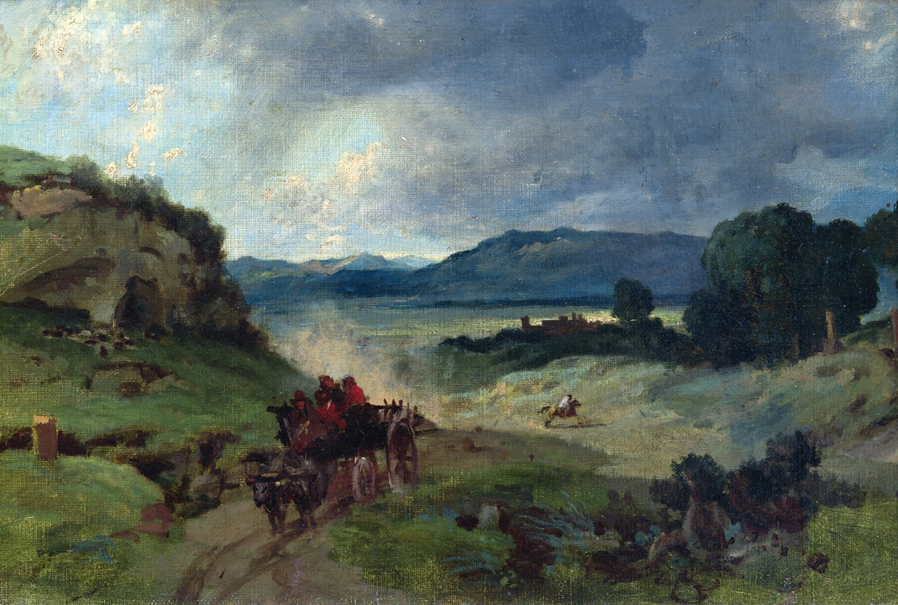 Romersk landskap, 1827 av Jean Baptiste Camille Corot