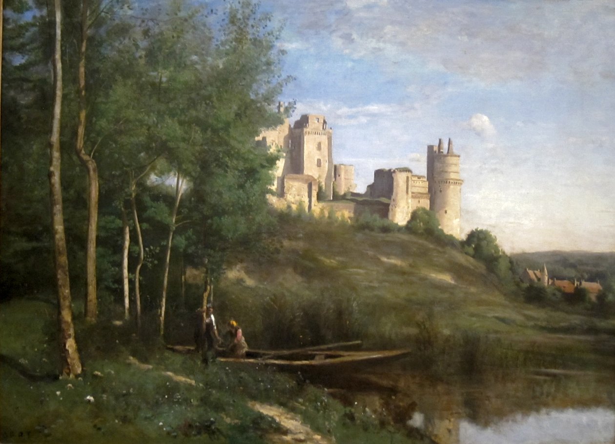 Ruiner av Château de Pierrefonds av Jean Baptiste Camille Corot