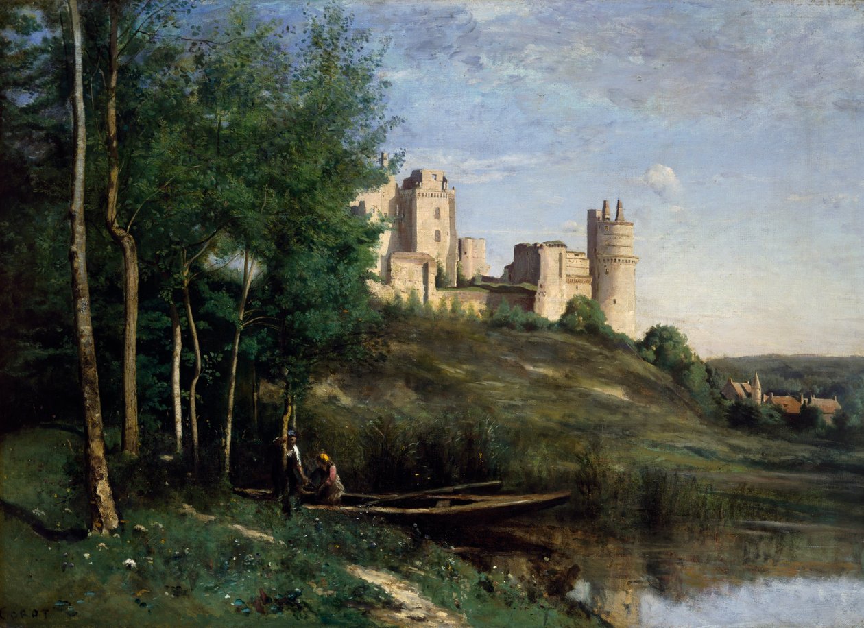 Ruiner av Château de Pierrefonds av Jean Baptiste Camille Corot