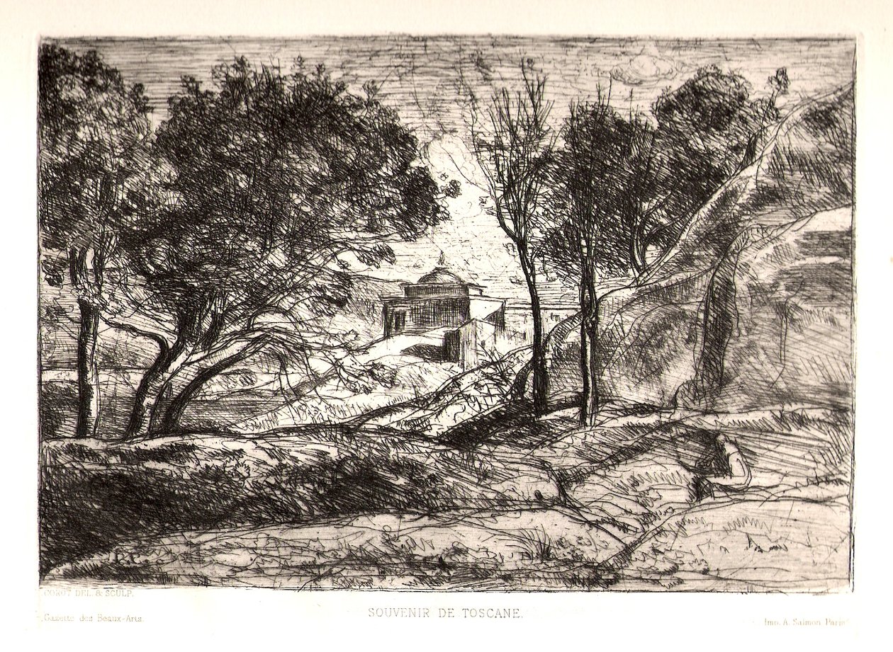 Suvenir fra Toscana av Jean Baptiste Camille Corot