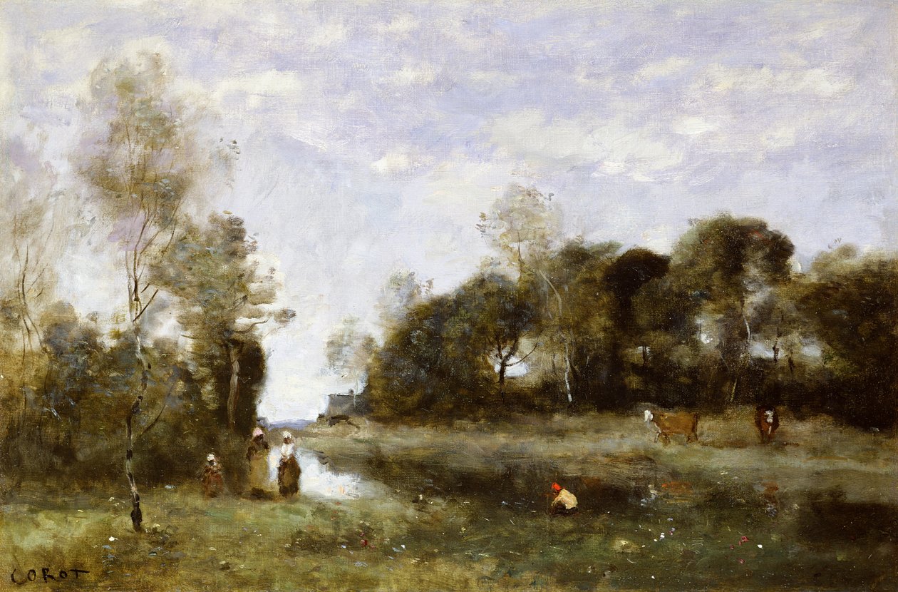 Suvenir fra Bresle ved Incheville av Jean Baptiste Camille Corot