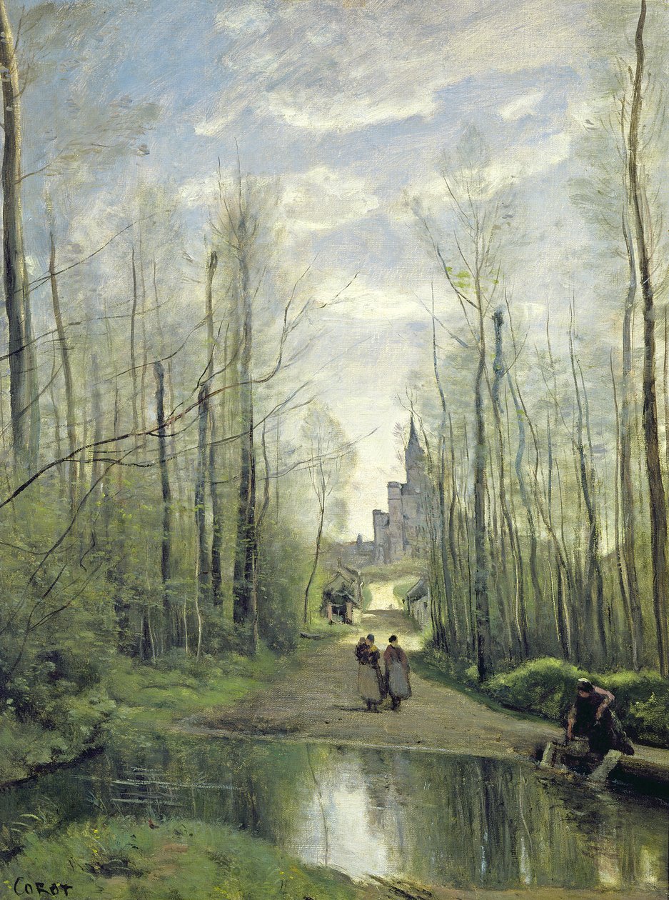 Kirken i Marissel, 1866 av Jean Baptiste Camille Corot