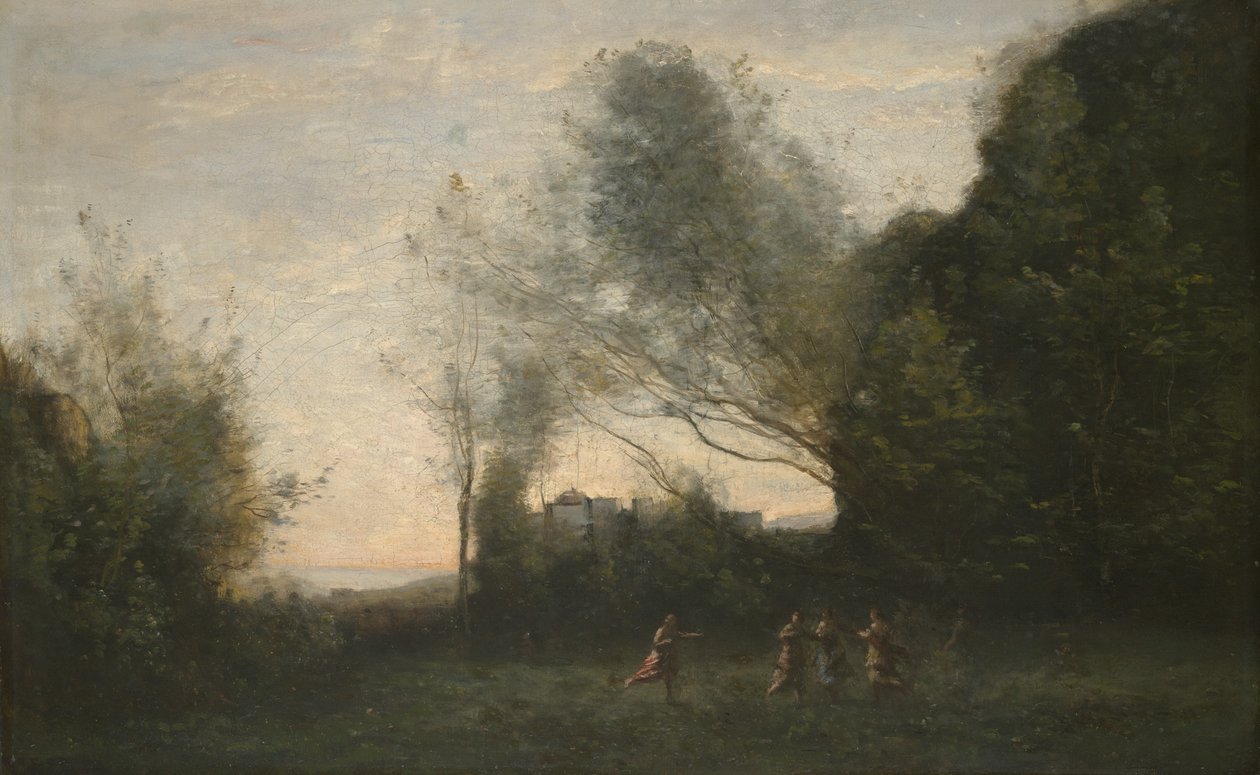 Nymfenes dans, 1865-70 av Jean Baptiste Camille Corot