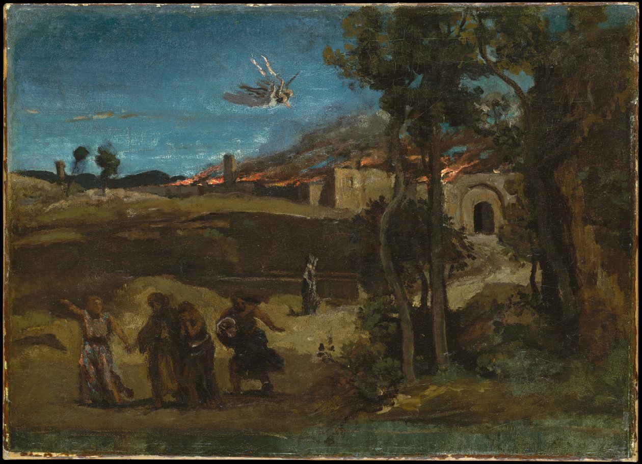 Ødeleggelsen av Sodoma av Jean Baptiste Camille Corot