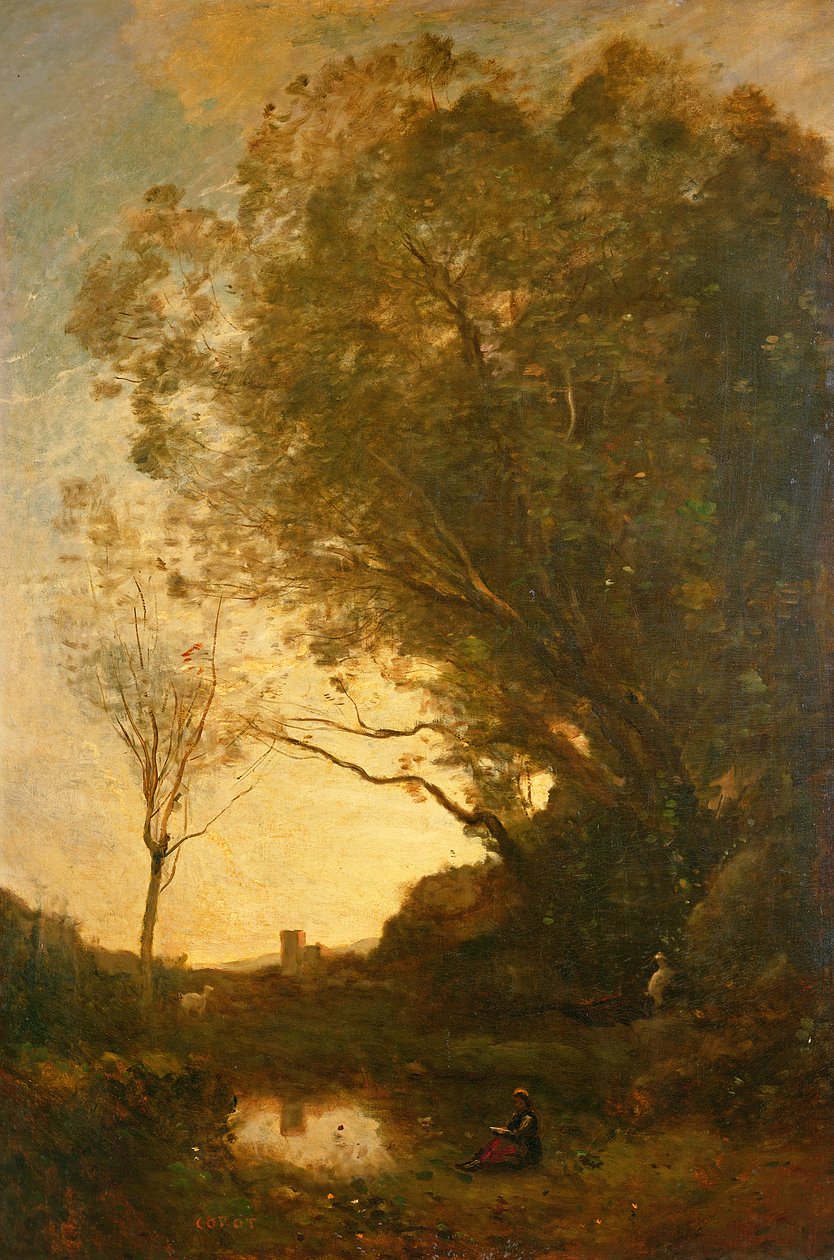 Kvelden av Jean Baptiste Camille Corot
