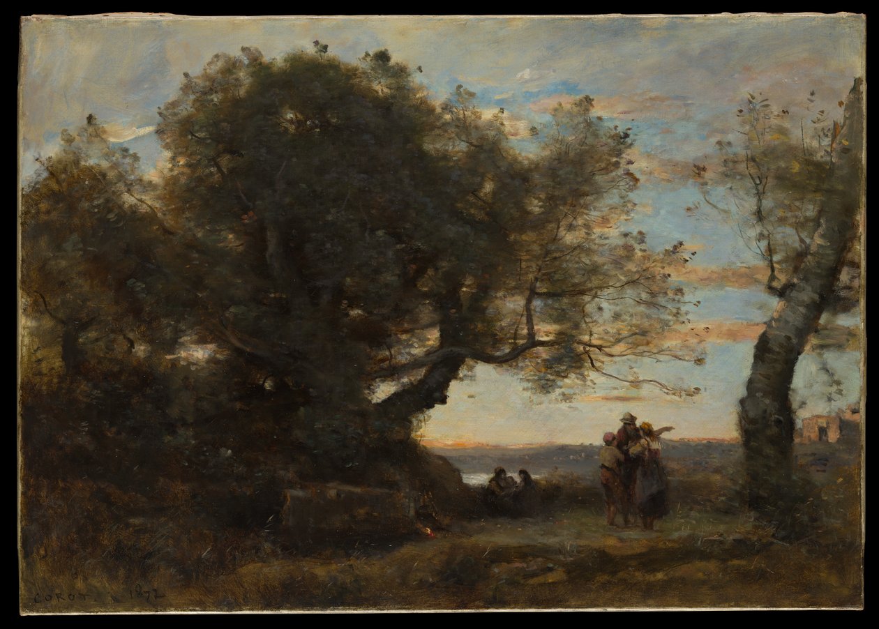 Sigøynerne av Jean Baptiste Camille Corot