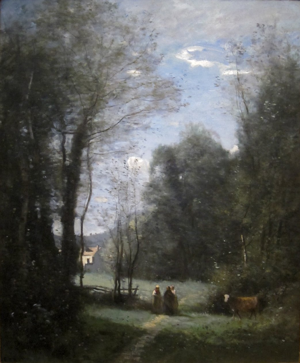 Maison Blanche de Sevres av Jean Baptiste Camille Corot