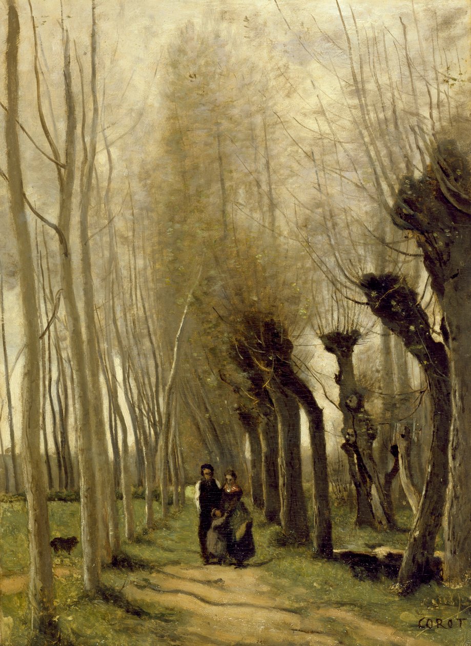 Willows of Marissel av Jean Baptiste Camille Corot