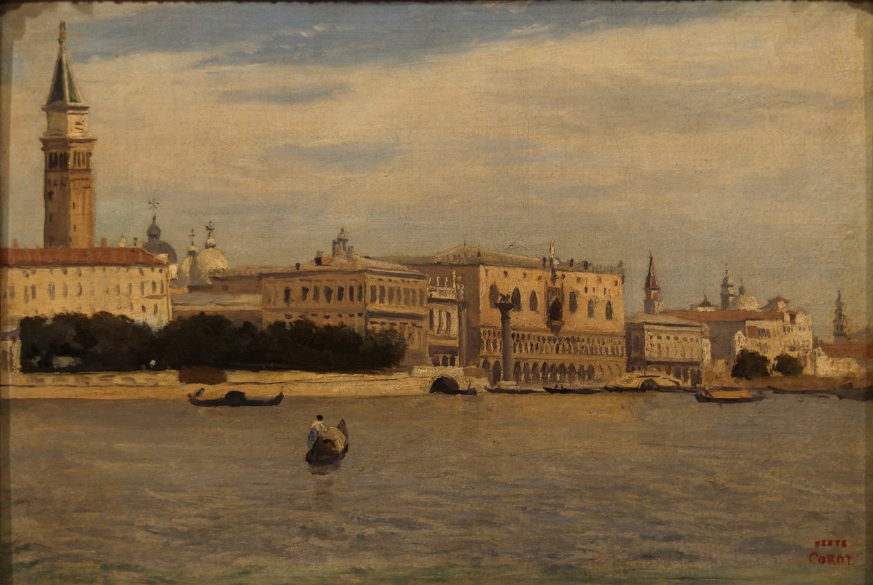 Venezia fra Dogana av Jean Baptiste Camille Corot