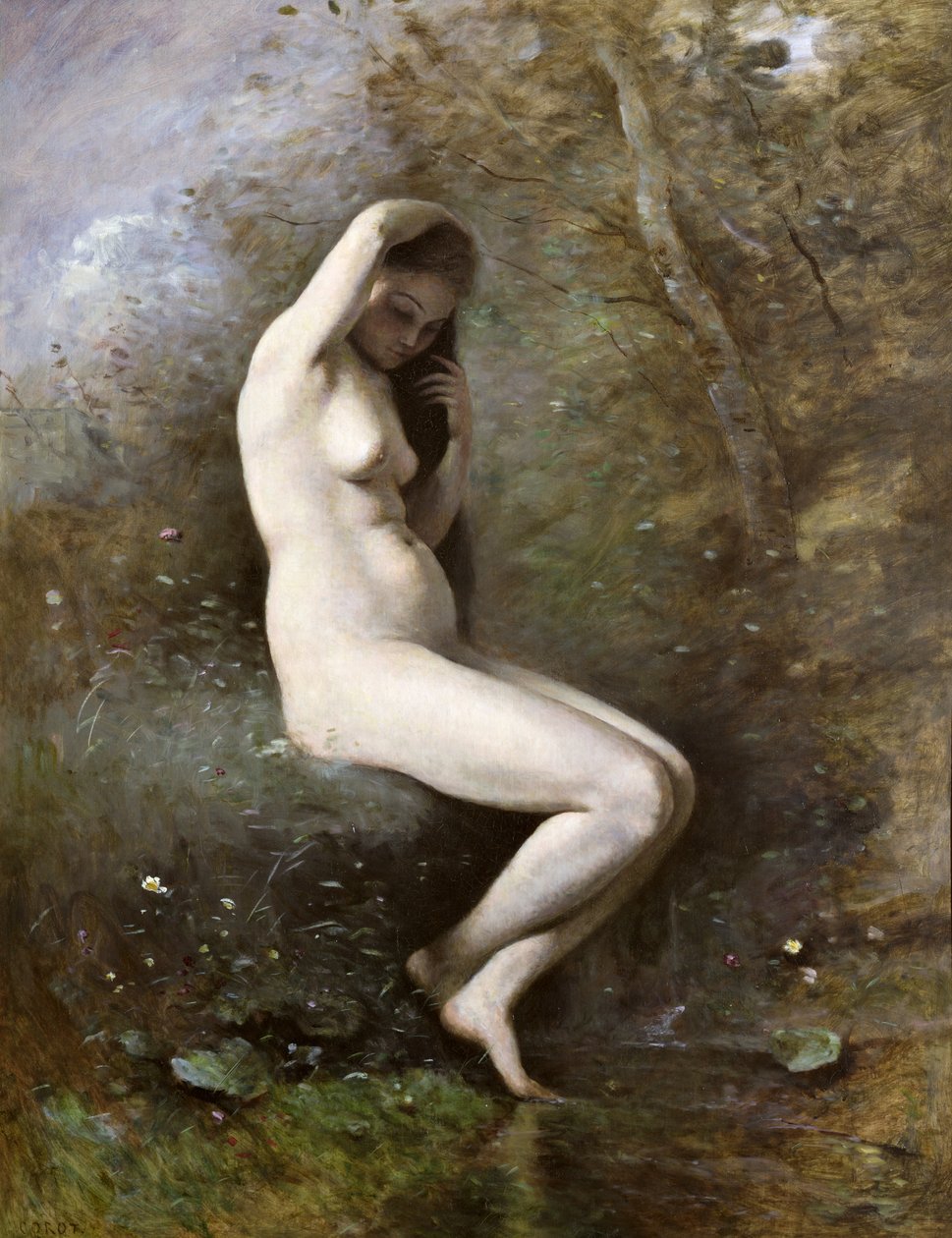 Venus bader, ca. 1873-74 av Jean Baptiste Camille Corot