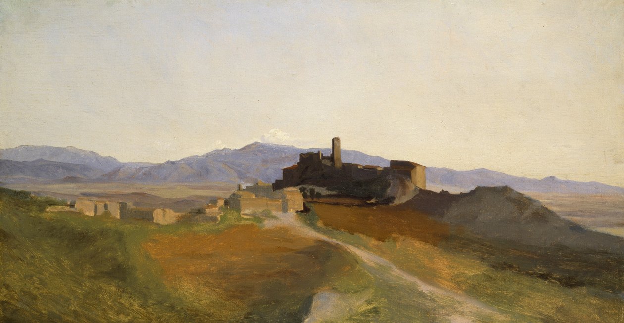 Utsikt over Olevano av Jean Baptiste Camille Corot
