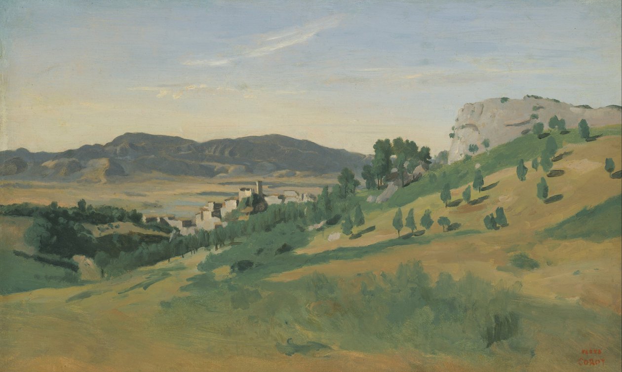 Utsikt over Olevano av Jean Baptiste Camille Corot