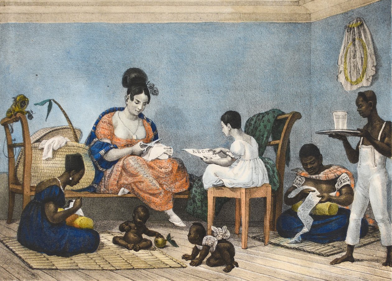 En dame med noen eiendeler i huset hennes av Jean Baptiste Debret