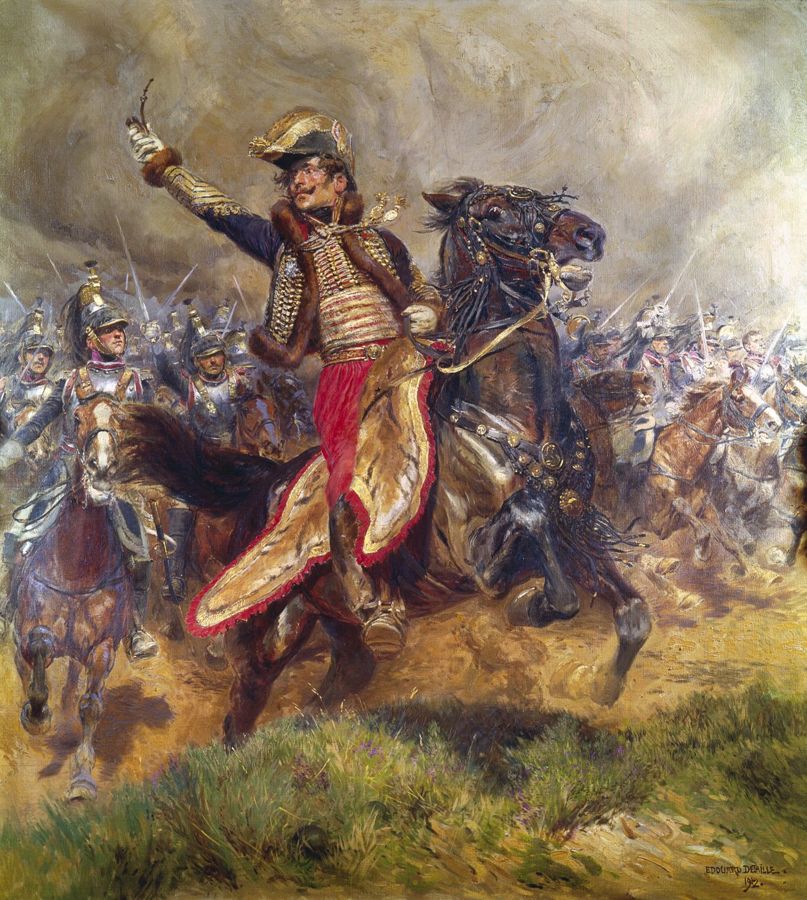 General Antoine-Charles-Louis Lasalle (1775-1809) 1912 av Jean Baptiste Edouard Detaille