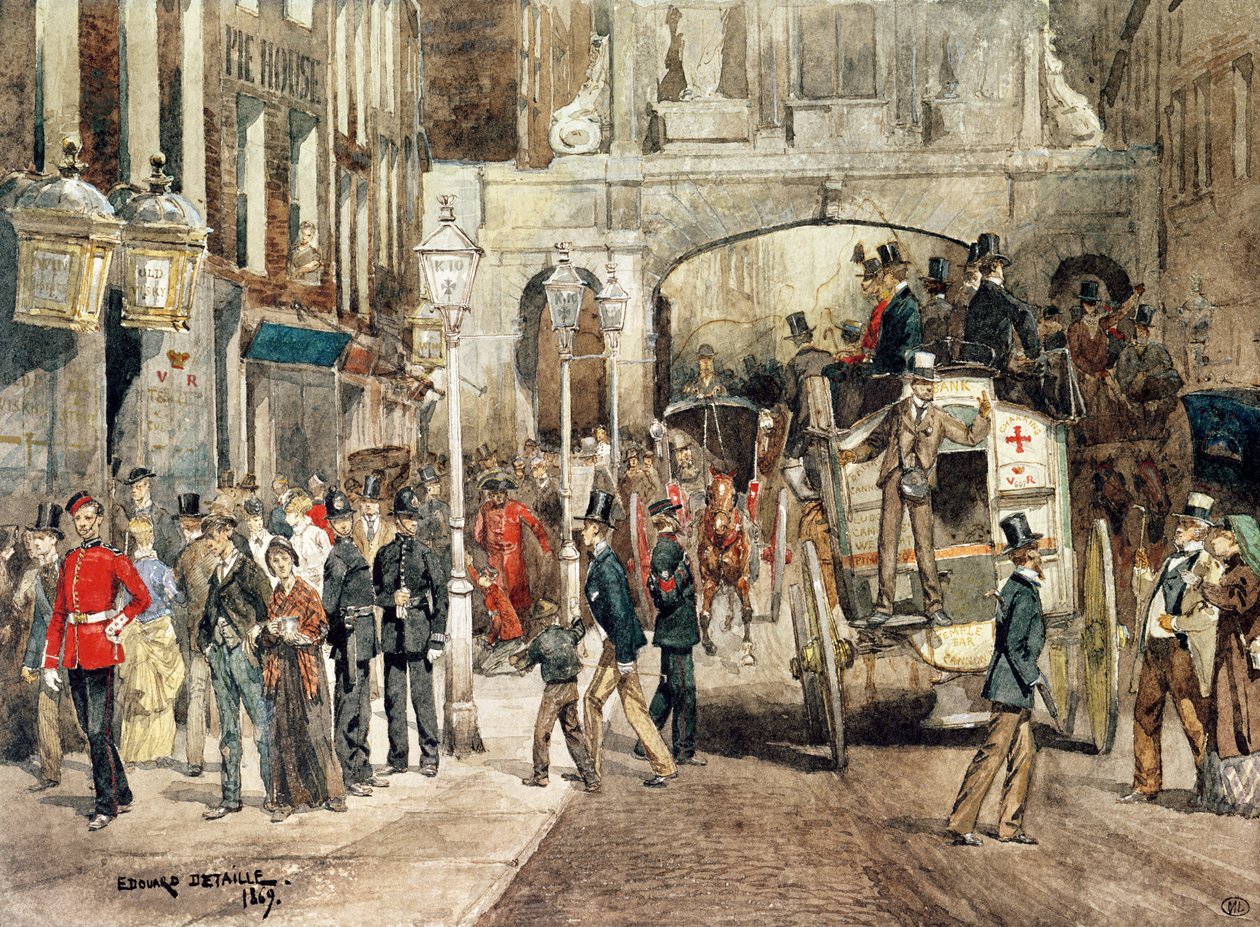 London Street, 1869 av Jean Baptiste Edouard Detaille