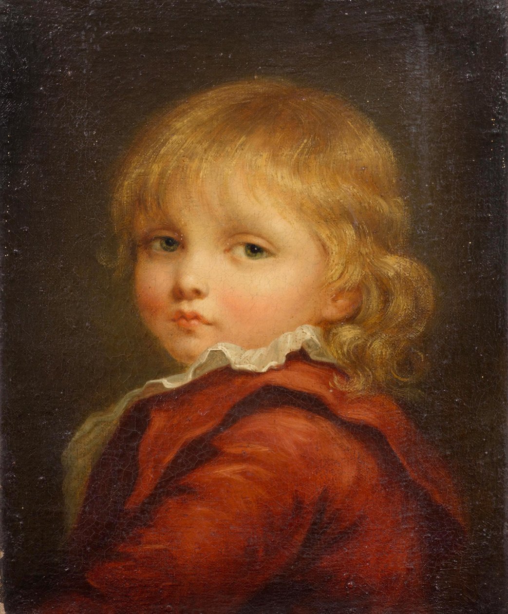 Portrett av en gutt med rød kappe av Jean Baptiste Greuze
