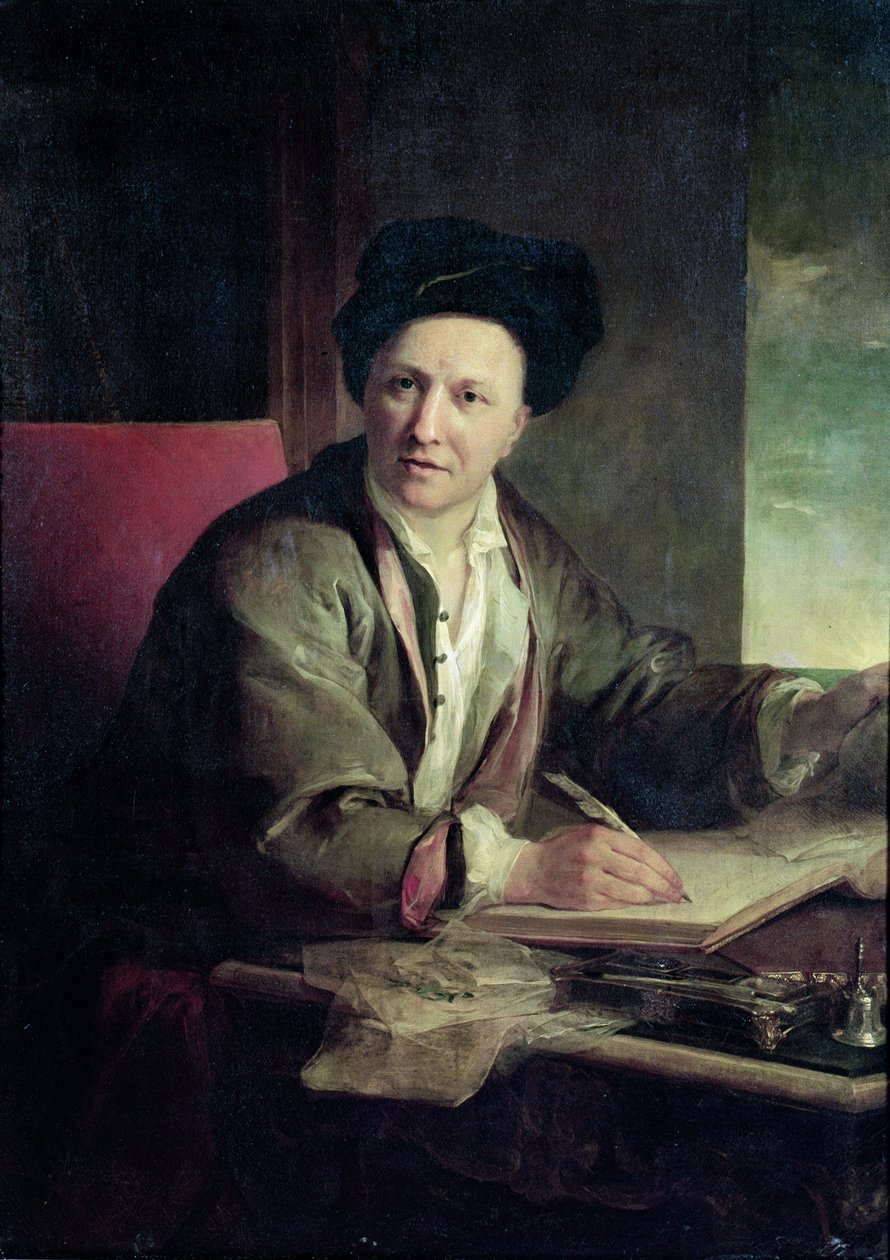 Portrett av Bernard le Bovier de Fontenelle (1657-1757) av Jean Baptiste Greuze