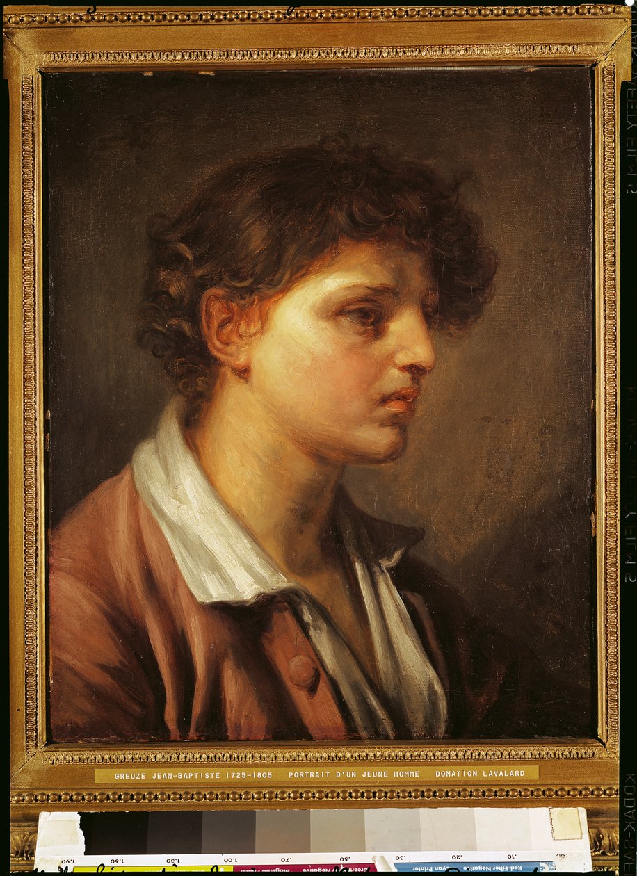 Portrett av en ung mann av Jean Baptiste Greuze