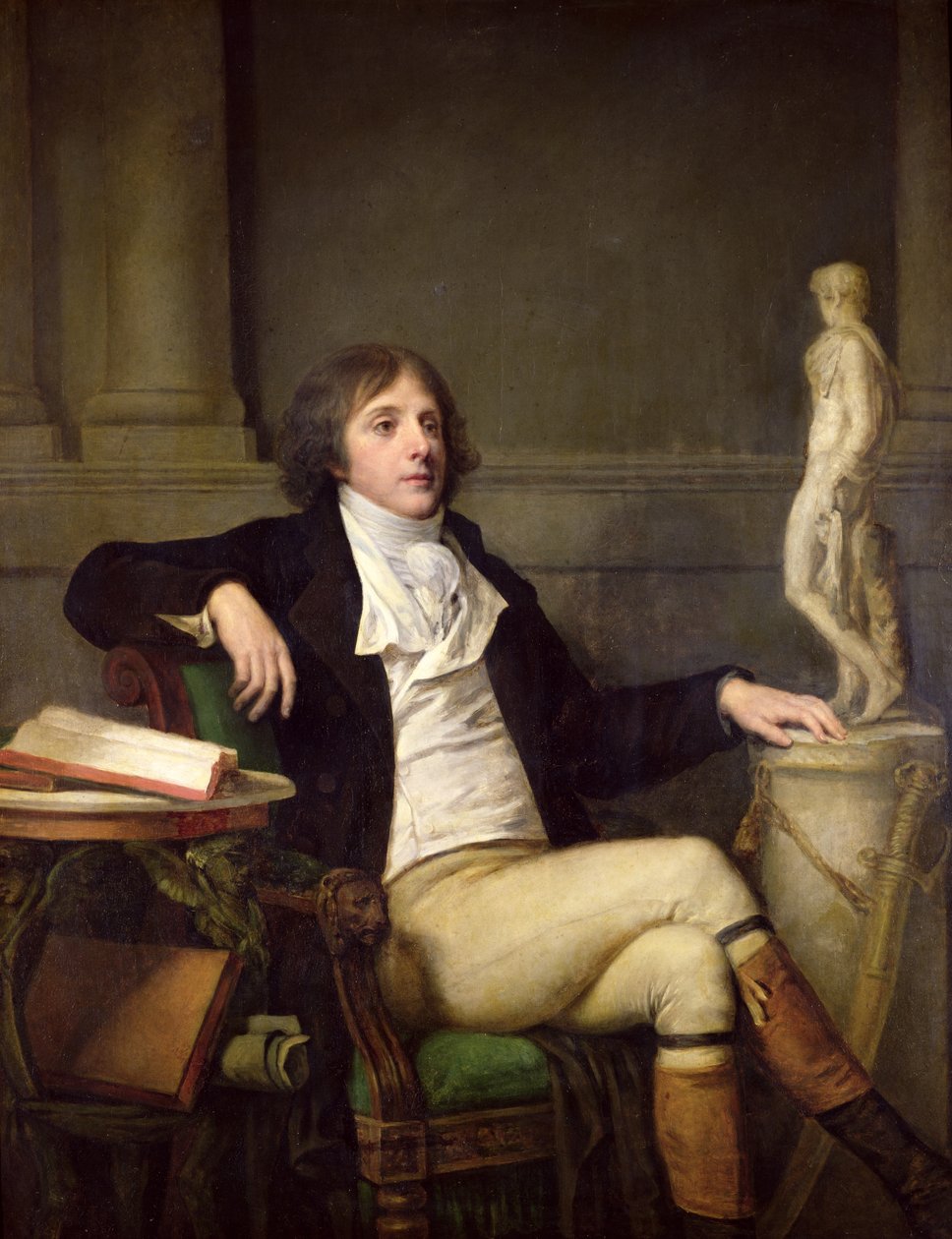 Portrett antas å være Auguste Louis de Talleyrand (1770-1832) ca. 1792 av Jean Baptiste Greuze