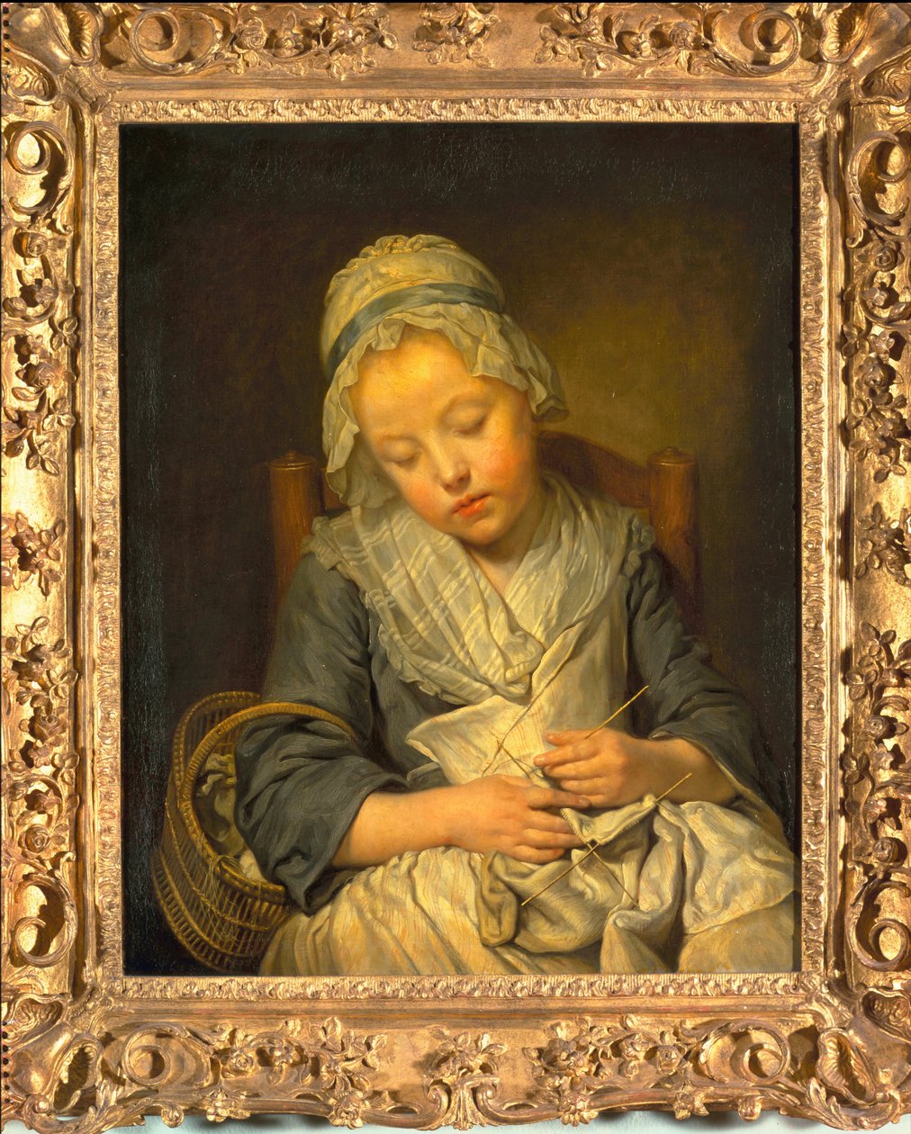 Ung strikker i søvne, ca. 1759 av Jean Baptiste Greuze
