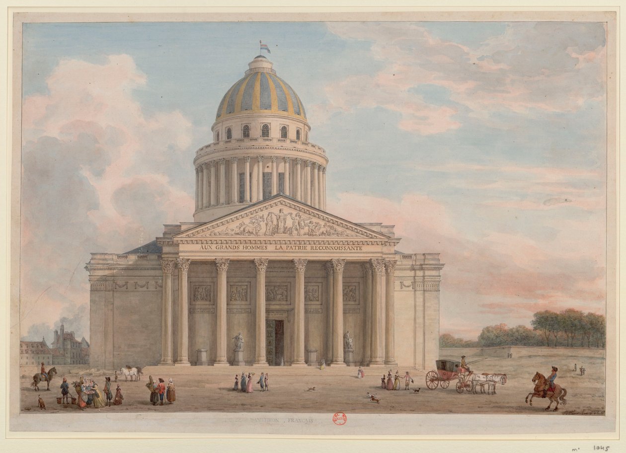 Pantheon i Paris i 1794-1795 av Jean Baptiste Hilair