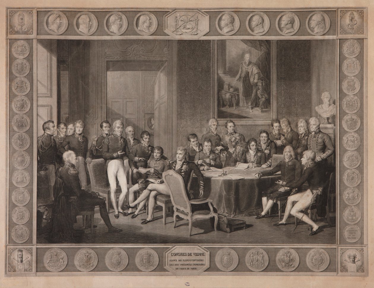 Wienerkongressen, fullmektig sesjon, 1819 av Jean Baptiste Isabey