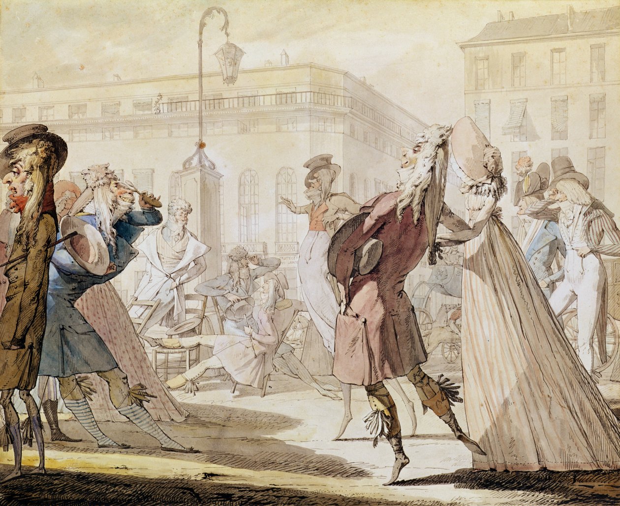 Le Petit Coblentz (penn og blekk og wc på papir) av Jean Baptiste Isabey