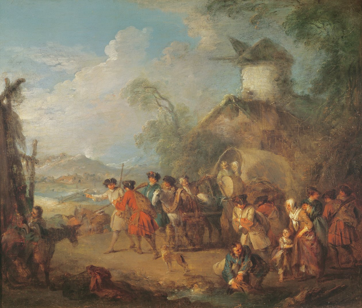 marsjerende tropper av Jean Baptiste Joseph Pater