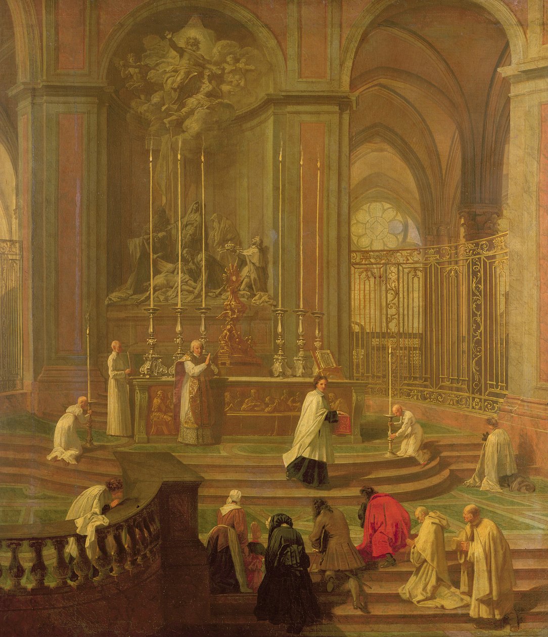 Messen til kanon Antoine de La Porte eller, Notre Dame-alteret, 1708-10 av Jean Baptiste Jouvenet