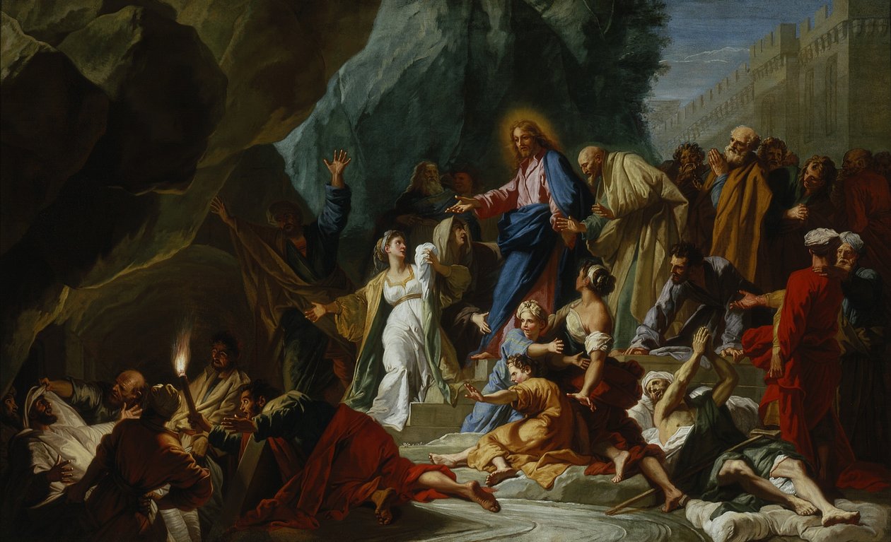 The Raising of Lasarus, ca. 1711 av Jean Baptiste Jouvenet