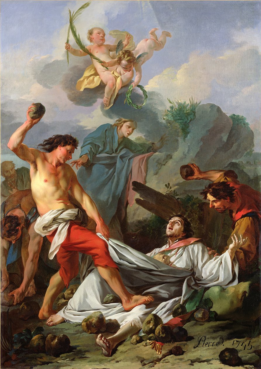 St. Stefans martyrium, 1745 av Jean Baptiste Marie Pierre