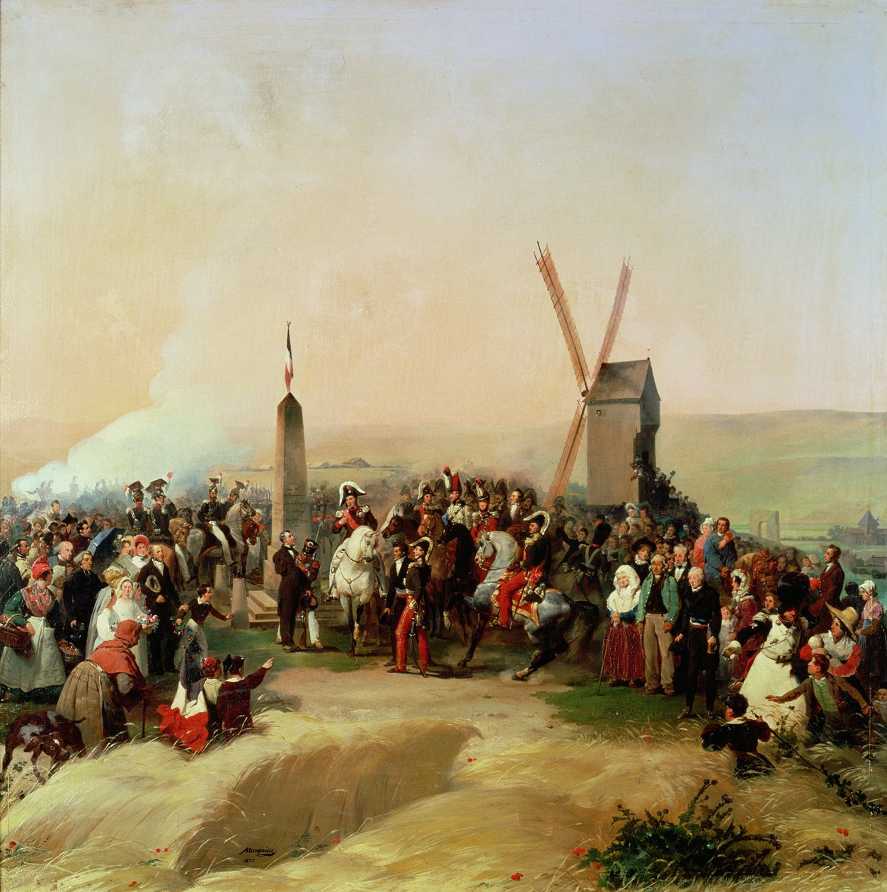 Louis-Philippe (1773-1850) Besøkte slagmarken i Valmy 8. juni 1831 av Jean Baptiste Mauzaisse