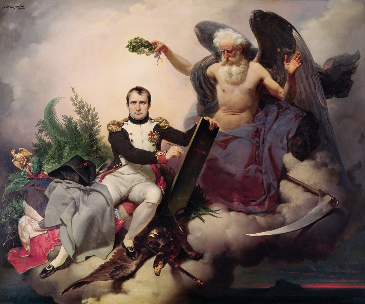 Napoleon (1769-1821) Kronet av tiden, før 1833 av Jean Baptiste Mauzaisse