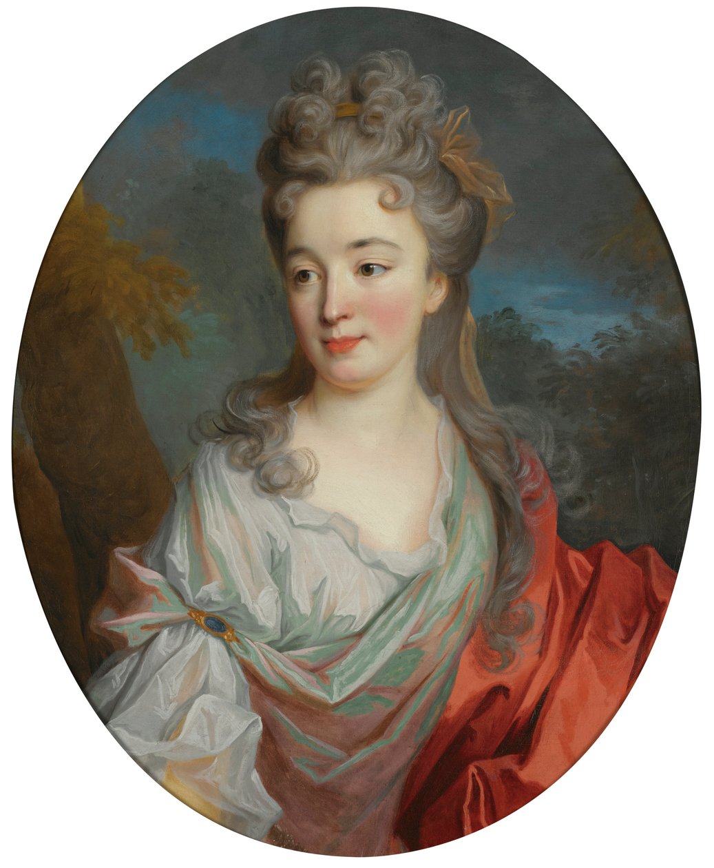 Portrett av en dame av Jean Baptiste Oudry