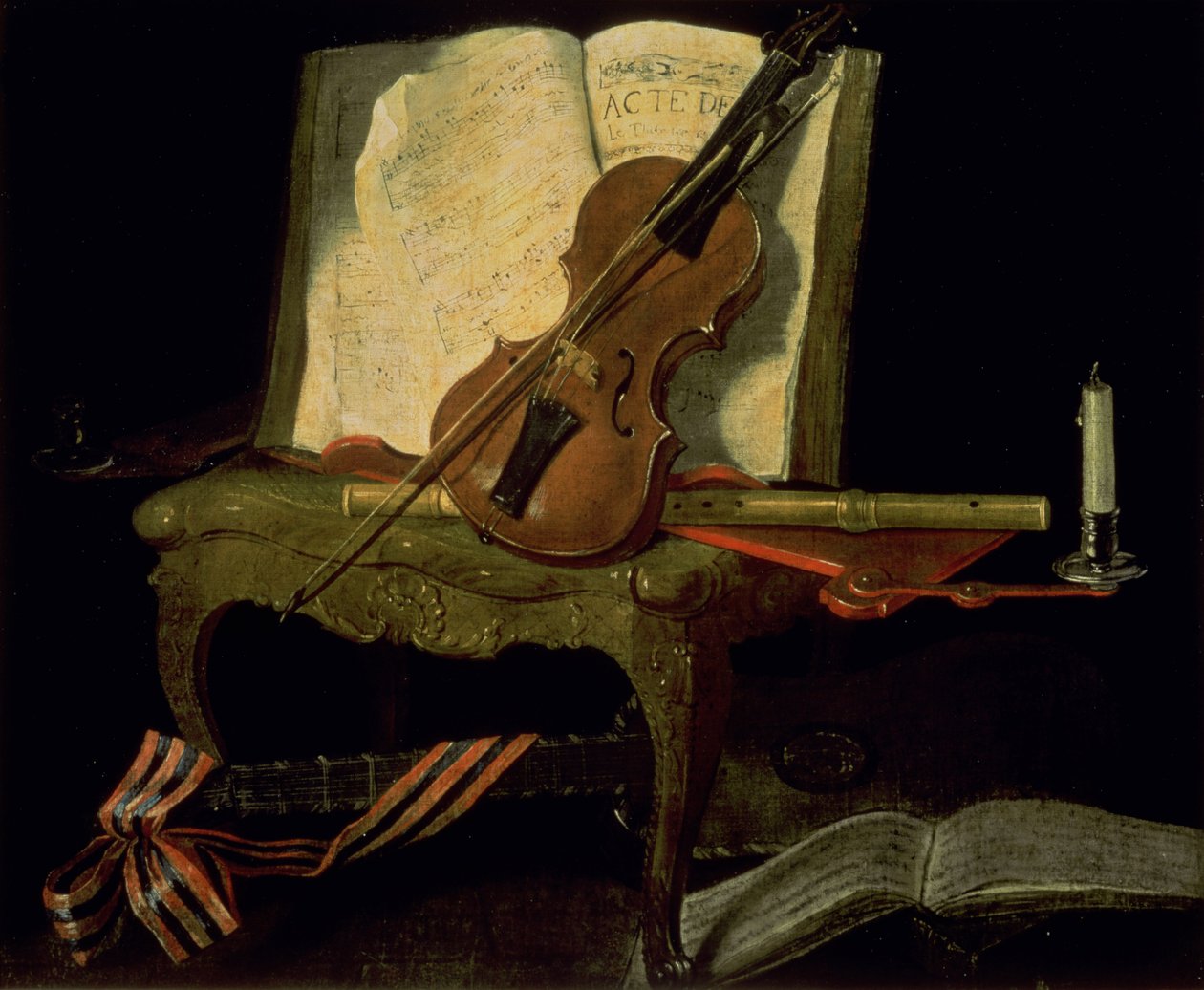 Stilleben med fiolin av Jean Baptiste Oudry