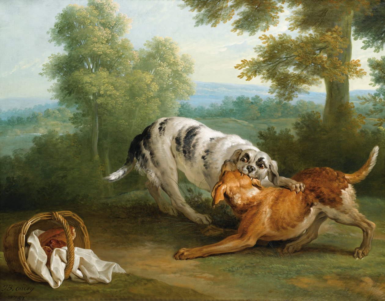 Hunden bærer middagen til herren av Jean Baptiste Oudry